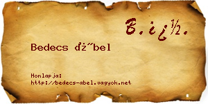 Bedecs Ábel névjegykártya
