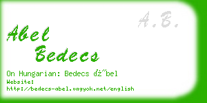 abel bedecs business card